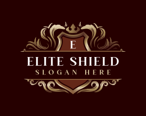 Luxury Crest Shield logo design