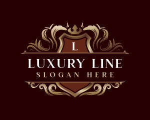 Luxury Crest Shield logo design