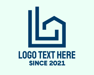 Blue Geometric Housing  logo