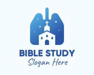 Blue Lungs Church logo design