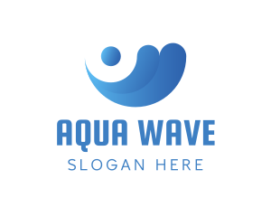 Professional Blue Wave logo design