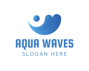 Professional Blue Wave logo design