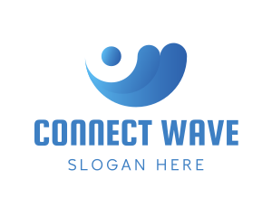 Professional Blue Wave logo design