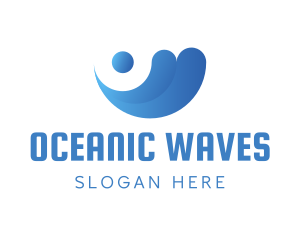 Professional Blue Wave logo design