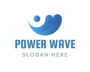 Professional Blue Wave logo design