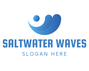 Professional Blue Wave logo design