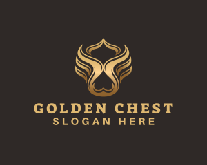 Golden Elegant Wing  logo design