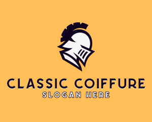 Classic Knight Helmet logo design