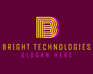 Retro Neon Stripe logo