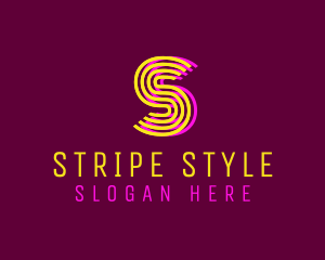 Retro Neon Stripe logo