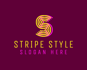 Retro Neon Stripe logo design