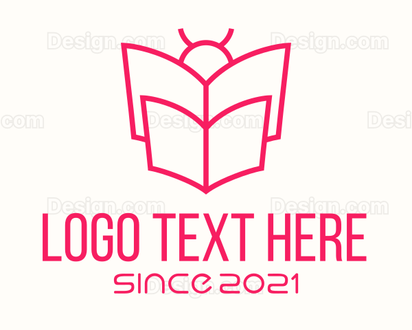 Bug Reading Book Logo