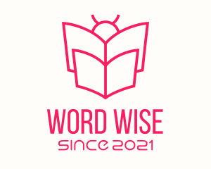 Bug Reading Book logo design