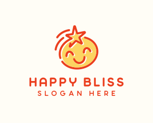 Happy Star Face logo design