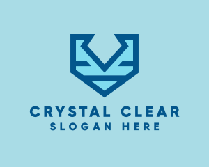 Blue Diamond Shield logo design