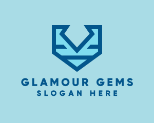 Blue Diamond Shield logo design