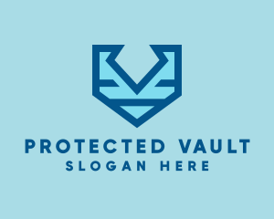 Blue Diamond Shield logo design