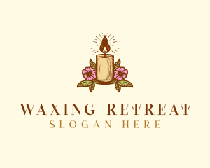 Floral Wax Candle logo