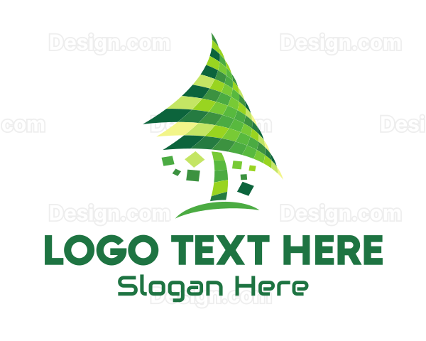 Digital Pixel Tree Logo