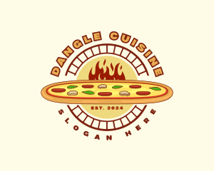 Pizzeria Flame Diner logo design