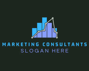 Marketing Graph Statistics logo design