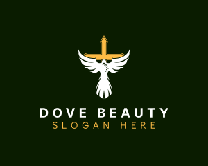 Catholic Dove Cross logo design