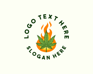 Fire Cannabis Badge logo
