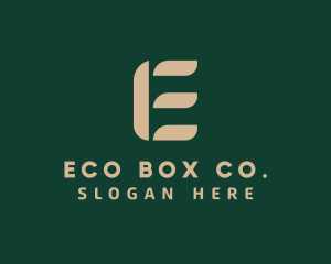 Eco Wellness Letter E logo design