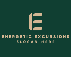 Eco Wellness Letter E logo design