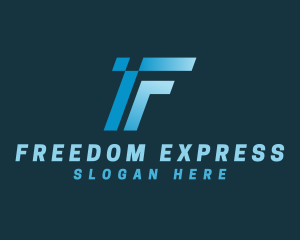 Express Logistics Letter F logo design