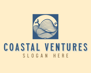 Whale Wave Resort logo design