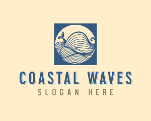 Whale Wave Resort logo design