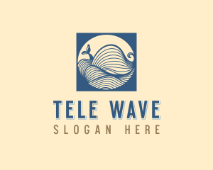 Whale Wave Resort logo design