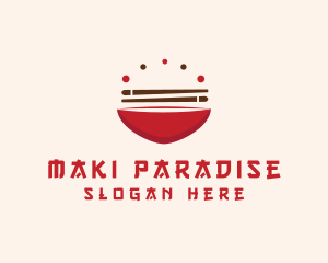 Asian Food Bowl Restaurant logo design