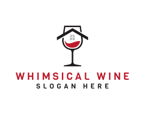 Wine Glass House logo design