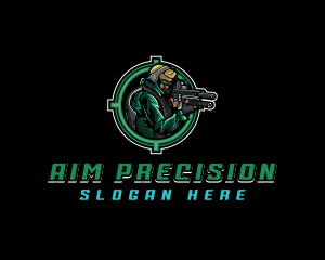 War Soldier Shooting logo