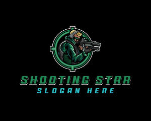 Soldier Military Shooting logo design