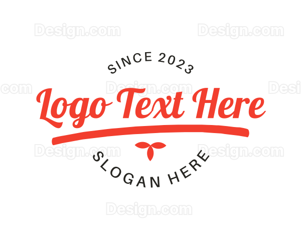 Funky Red Wordmark Logo