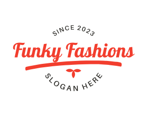 Funky Red Wordmark logo