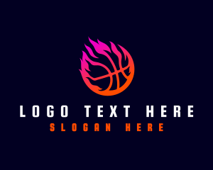 Flaming Basketball Tournament logo