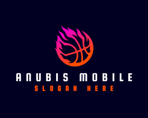 Flaming Basketball Tournament logo design