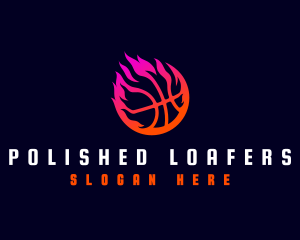 Flaming Basketball Tournament logo design