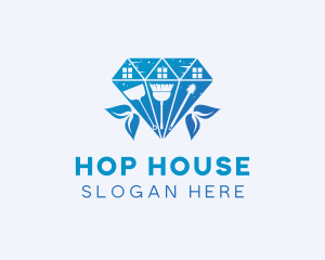 Diamond House Cleaning logo design