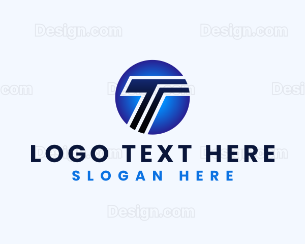 Tech Digital Multimedia Letter T Logo