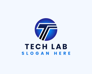 Tech Digital Multimedia Letter T logo design