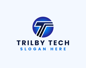 Tech Digital Multimedia Letter T logo design