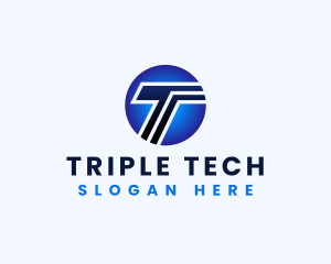 Tech Digital Multimedia Letter T logo design