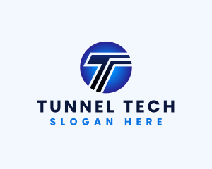 Tech Digital Multimedia Letter T logo design