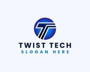 Tech Digital Multimedia Letter T logo design