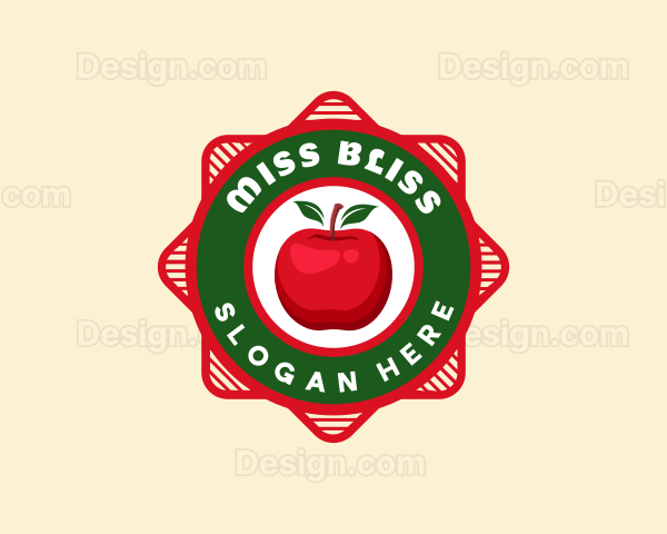 Nutritional Fruit Apple Logo